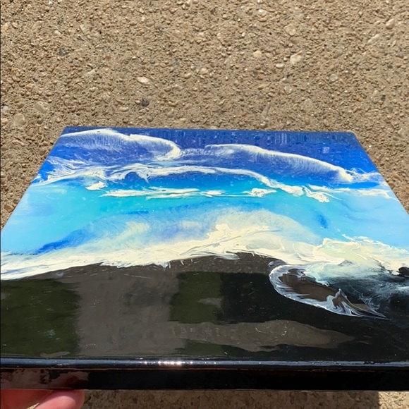 Original Resin Ocean Art Painting - Picture 4 of 5